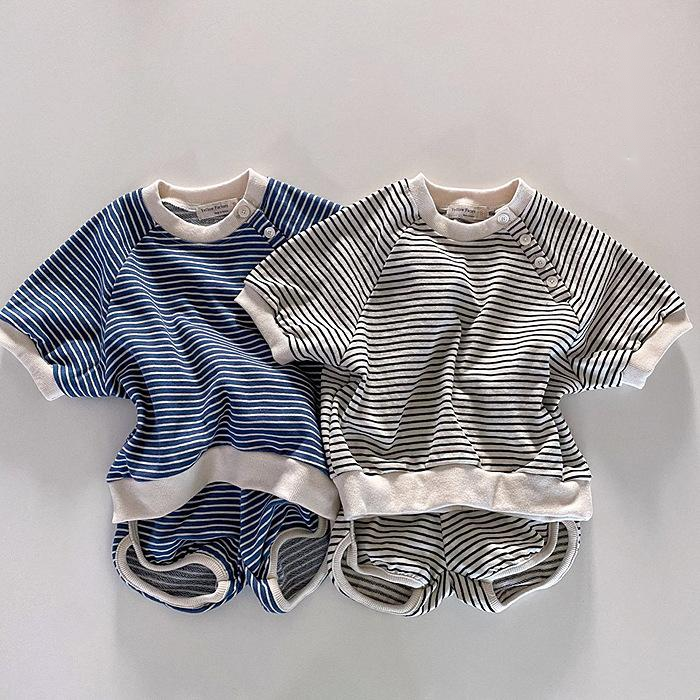 Baby Striped Shorts Set Toddler Baby Two-piece Set