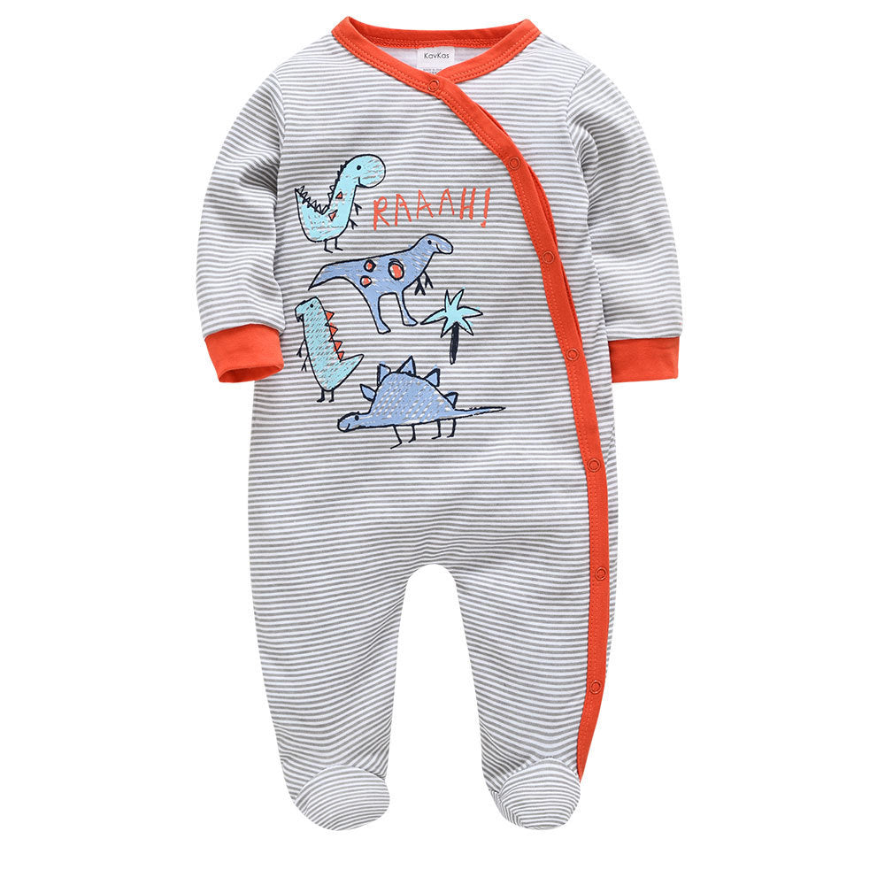 Baby long-sleeved cotton romper
