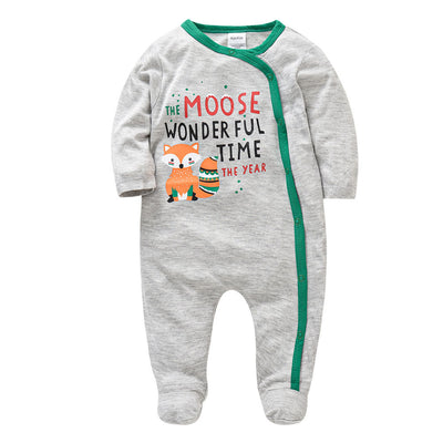 Baby long-sleeved cotton romper