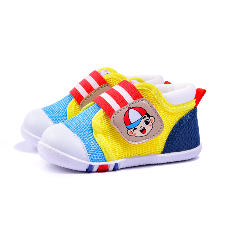 Color block breathable mesh baby shoes