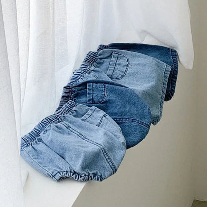 Denim Baby Shorts – Casual Summer Cotton Pants for Boys & Girls | 0-24 Months