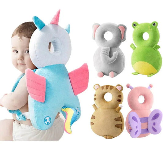 Newborn Headrest Security Pillows Backpack Toddler Baby Head Fall Protection Pad Cushion Cartoon Soft Security Pillows Backpack