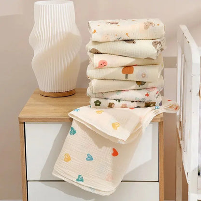 80x80cm Baby Receive Blanket for Newborn Cotton Muslin Swaddle Blanket Bedding Infant Bath Towel Baby Items Mother Kids