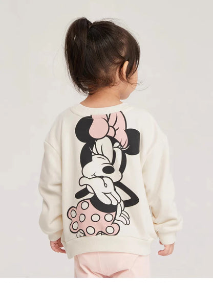 Cute Minnie Mouse Baby Sweatshirt – Cozy Long Sleeve Hoodie | 0-36 Months