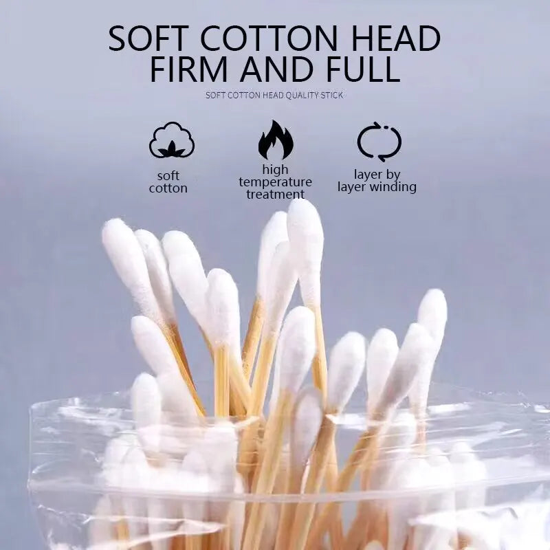 Double-Ended Cotton Swabs for Baby Cleaning | Pack of 100