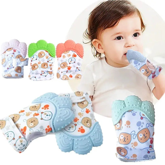 Teething Silicone Gloves Multi-Layer Breathable Chewing Gloves Baby Teething Toys Baby Self Soother Teether Teething Toys