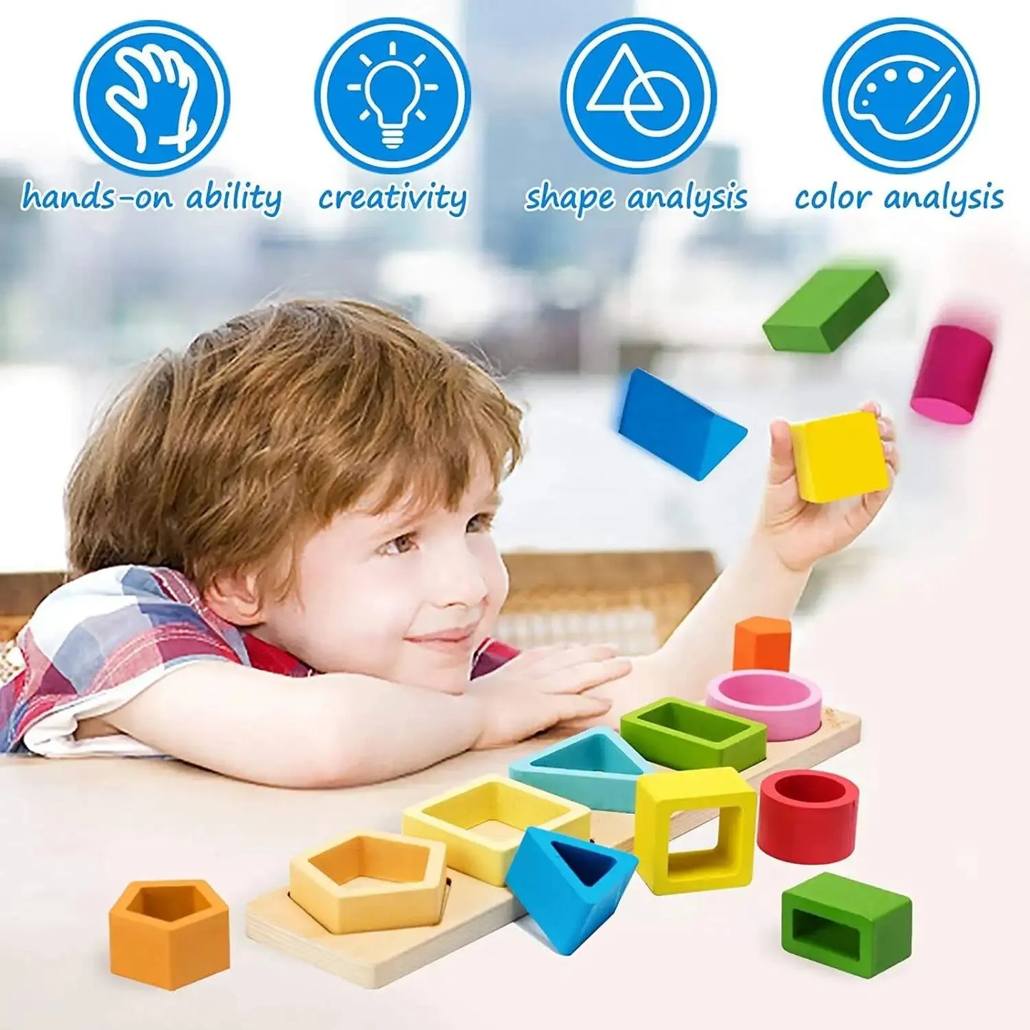 Children's Wooden Category Stack Toy