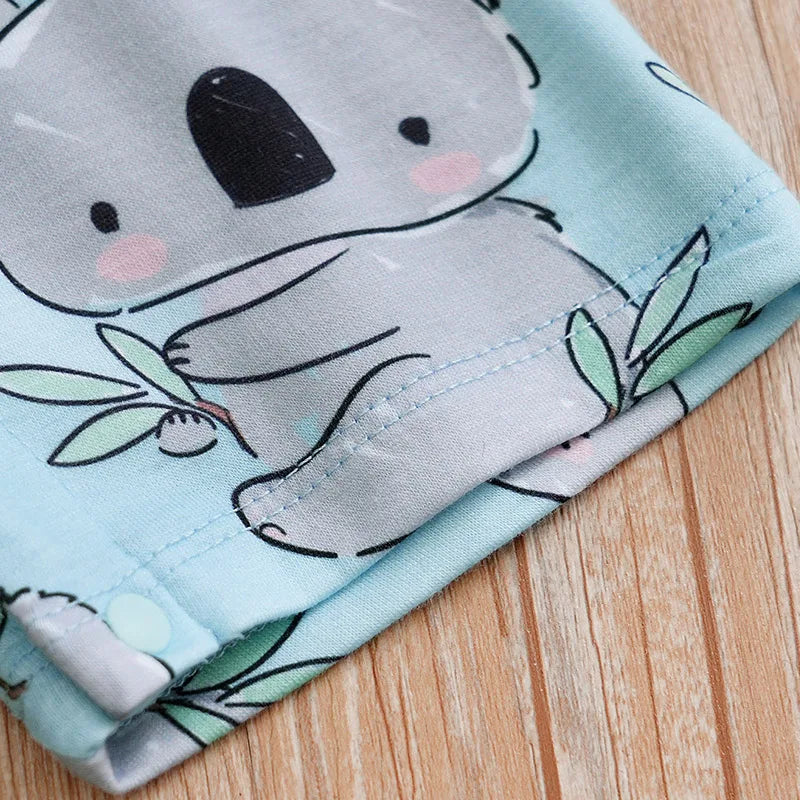 Newborn Baby Clothes Girl Boy koala print Jumpsuit Summer Short Sleeve Romper 0-18 Month Infant Toddler Pajamas One Piece Outfit