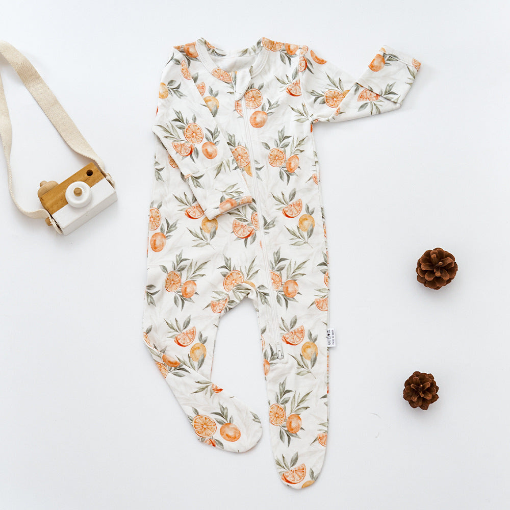 Baby Bamboo Cotton Pajamas Home Clothes Baby Jumpsuit
